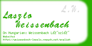 laszlo weissenbach business card